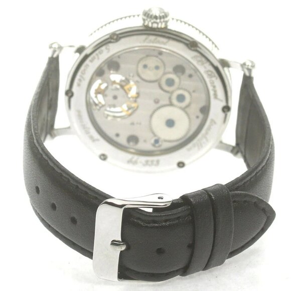 B-BARREL Tourbillon Back skeleton black Dial Hand Winding Men's Watch - Picture 5 of 6